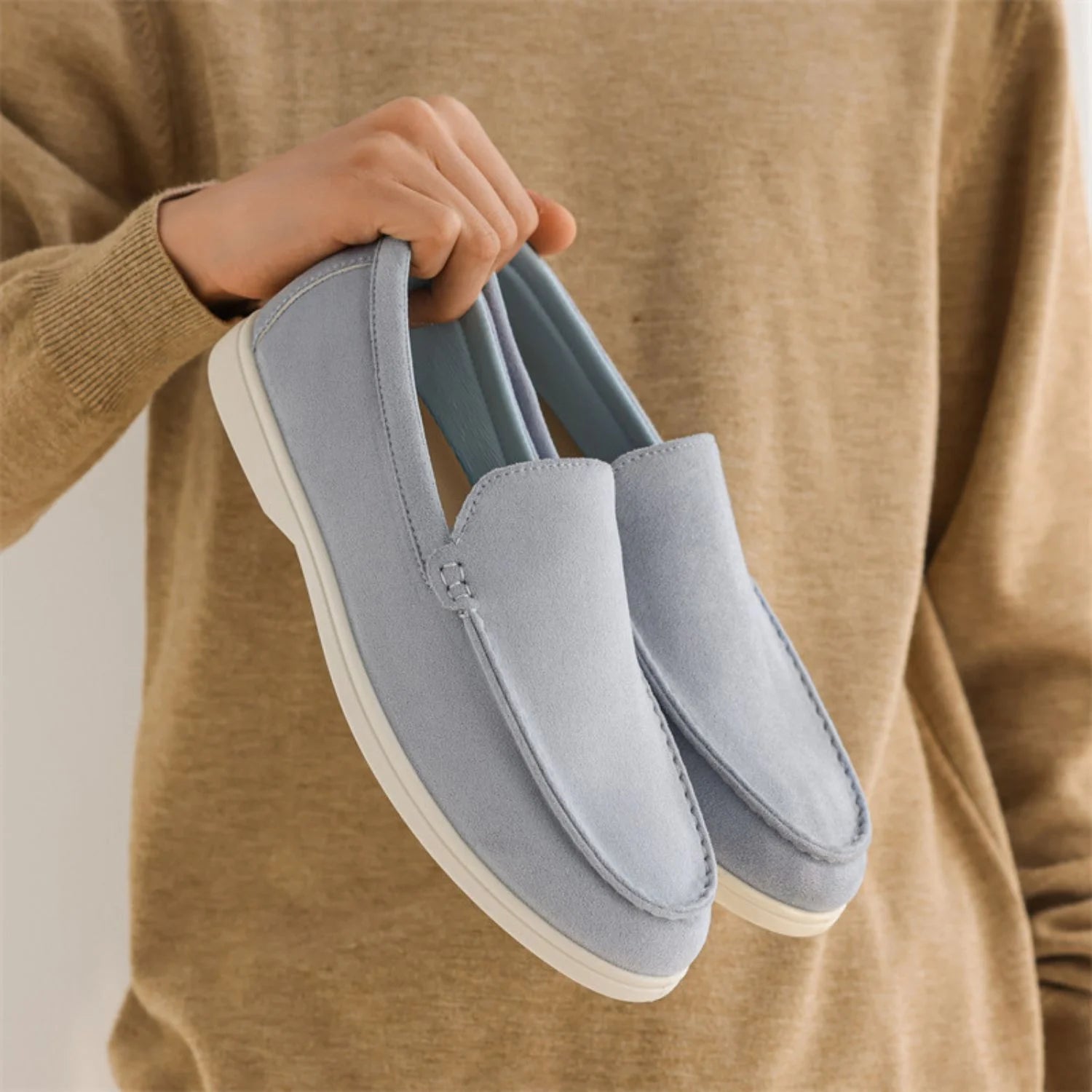 Mocassins Old Money en Daim