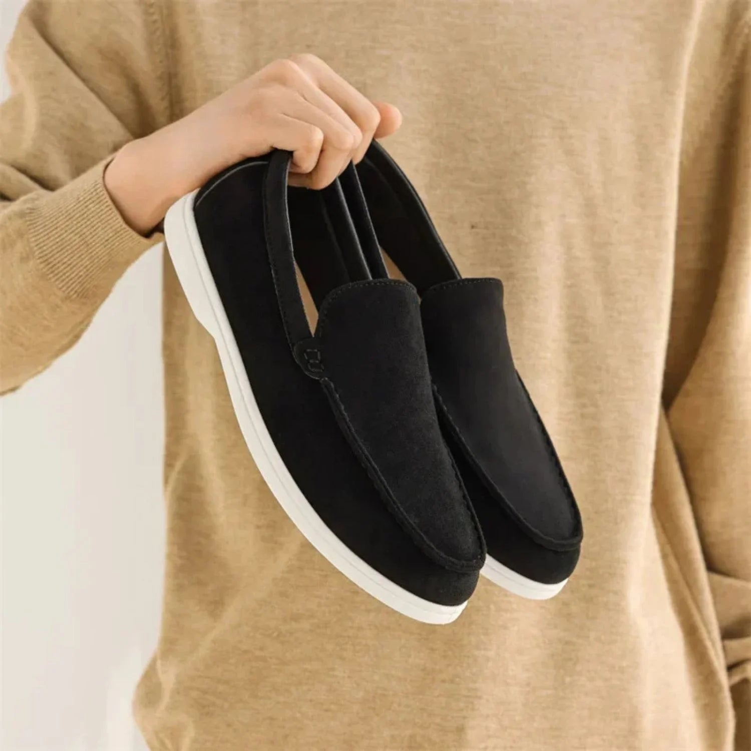 Mocassins Old Money en Daim