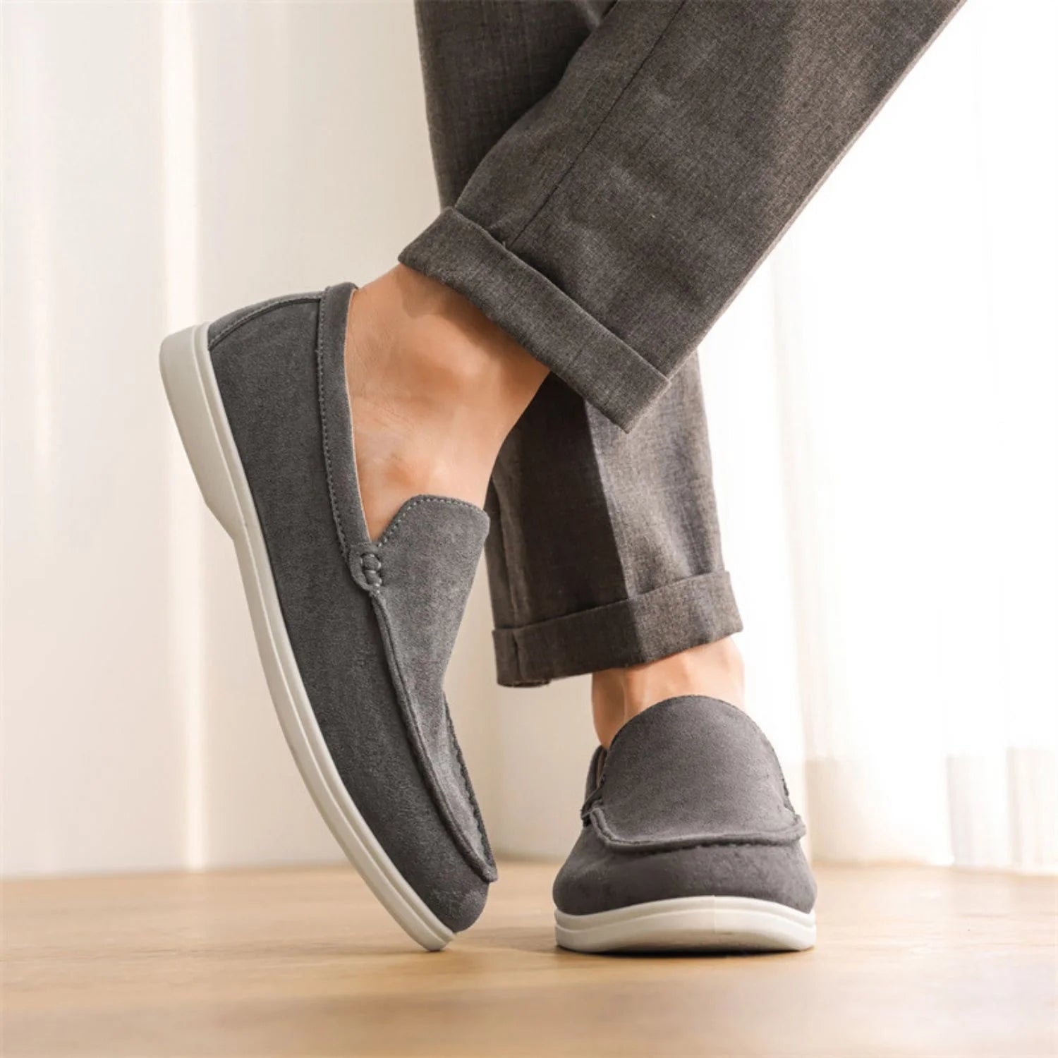 Mocassins Old Money en Daim
